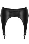 Pas do pończoch F277 Garter belt powerwetlook XL Noir Handmade - 7