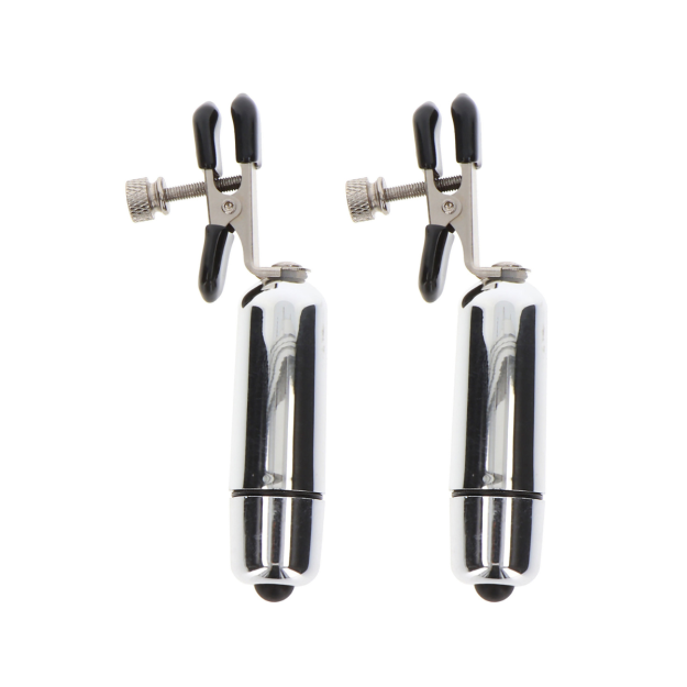 Klamerki Na Sutki Nipple Play Adjustable Vibrating Clamps Taboom