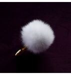 Metalowy Korek Z Króliczym Ogonkiem Upko Rabbit Fur Bunny Tail Small Butt Plug UPKO - 2