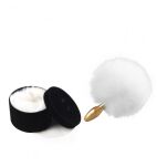 Metalowy Korek Z Króliczym Ogonkiem Upko Rabbit Fur Bunny Tail Small Butt Plug UPKO - 3