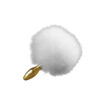 Metalowy Korek Z Króliczym Ogonkiem Upko Rabbit Fur Bunny Tail Small Butt Plug UPKO