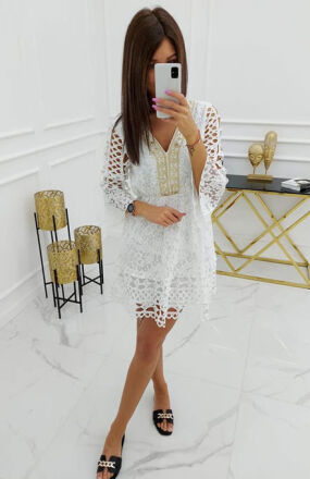 Mayca Cotton HY1036 Sukienka White
