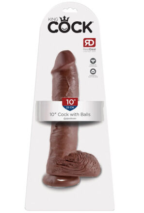 Dildo King Cock With Bals 10 Brown Pipedream