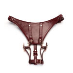 Wine Red Delux Strap On Forced Orgasm Harness Belt Liebe Seele - 2