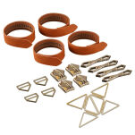 Uprząż Bondage Hogtie Set Brown LOCKINK - 2