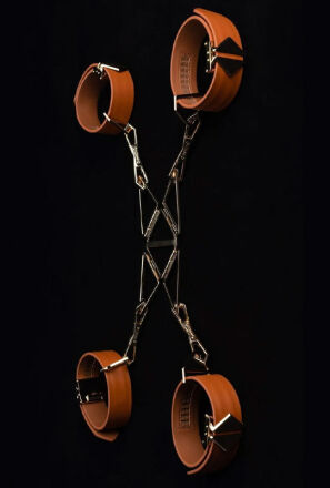 Uprząż Bondage Hogtie Set Brown LOCKINK