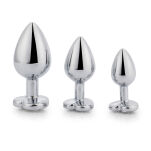 Zestaw korków analnych 3 Alu Plug Set with Gemstones Brutus - 2