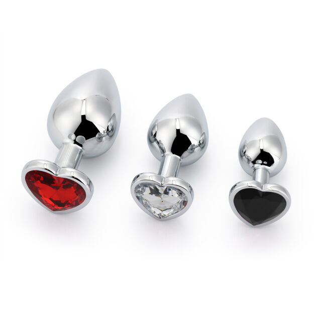 Zestaw korków analnych 3 Alu Plug Set with Gemstones Brutus