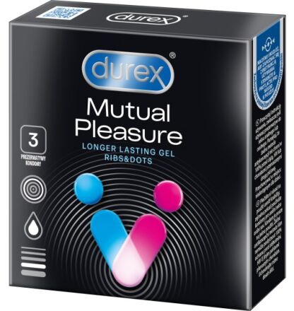 Prezerwatywy Lateksowe Ze Środkiem Opóźniającym Wytrysk Mutual Pleasure 3Szt Durex
