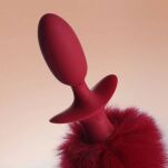 Korek analny Swinging&Vibrating Anal Plug With Fox Fur Tail Red Upko - 3