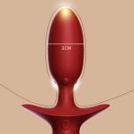 Korek analny Swinging&Vibrating Anal Plug With Fox Fur Tail Red Upko - 4