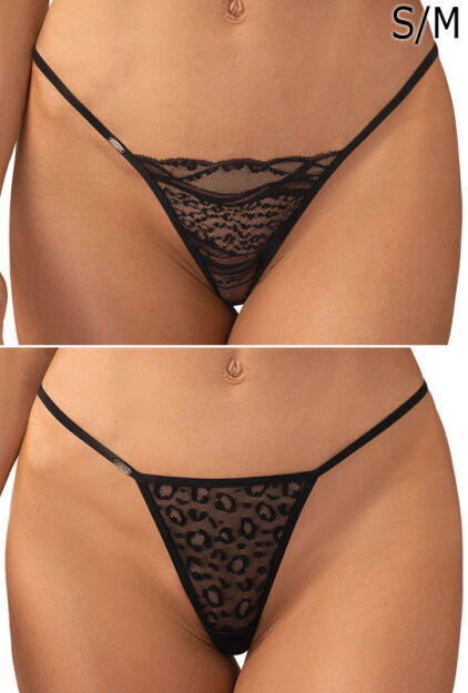 Clara 2-pak stringi S/M Obsessive