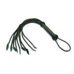 Pejcz Mossy Chic and Black Leather Cat O Nine Tails Whip Liebe Seele - 2