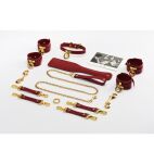Zestaw Czerwonych Skórzanych Akcesoriów Upko Leather Kinky Tools Set Red UPKO - 2