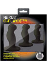 Zestaw Trzech Różnych Masażerów Prostaty G-Play+ Trio S/M/L Black Nexus - 3
