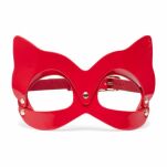 Maska na oczy High Gloss Cat Mask Red/Gold Kinky Diva - 5