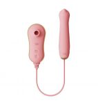 Zestaw bezdotykowy stymulator łechtaczki wraz z dwoma wibratorami Zalo Unicorn Set Strawberry Pink - 5