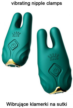 Wibrujące Klamerki Na Sutki Nave Turquoise Green Zalo