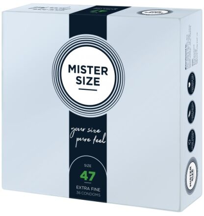 47 Mm Condoms 36 Pieces Mister.Size