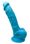 Silikonowe Dildo Model 1 18 Cm Blue Silexd - 2