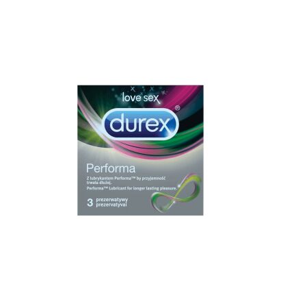 Prezerwatywy Lateksowe Przedłużające Stosunek Performa 3 Szt Durex