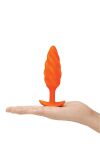 Korek analny Swirl Texture Plug Orange b-Vibe - 4