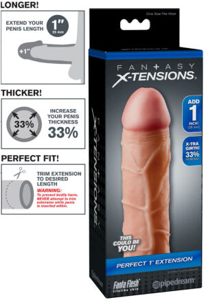 Nakładka Na Penisa Fantasy X-Tensions Perfect 1" Extension Light Pipedream