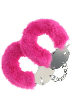 Kajdanki Heavy-Duty Fluffy Handcuffs Pink Ouch!