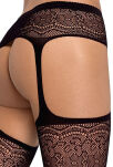 S207 Garter Stockings Czarne Xl/Xxl Obsessive - 3