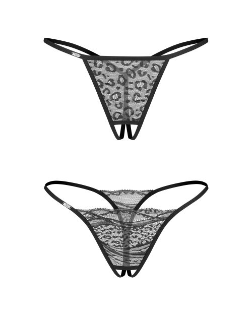 Bianca 2-pak stringi otwarte 2XL/3XL Obsessive