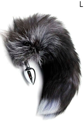 Korek Analny Lisi Ogon Black & White Fox Tail L Alive