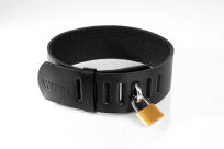 Obroża z kłódką czarna L Primal Bond Whips - 2