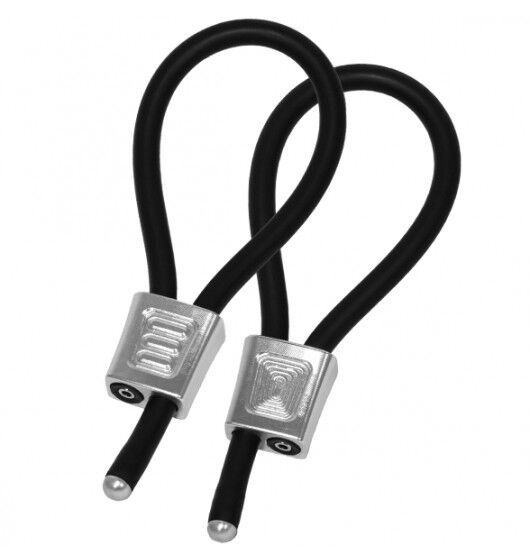 Prestige Electraloops 2 X Regulowany Cockring (Srebrny) ElectraStim
