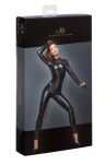 Kombinezon F162 Powerwetlook overall with leash XL Noir Handmade - 5