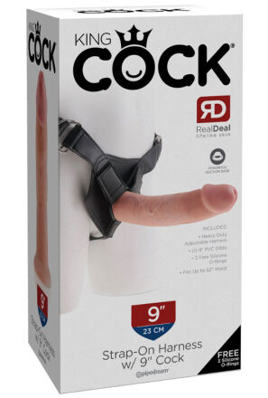 Uprząż Z Dildo King Cock Strap On Horness 9 Light Pipedream