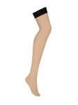 S814 Pończochy Czarne S/M Obsessive - 5