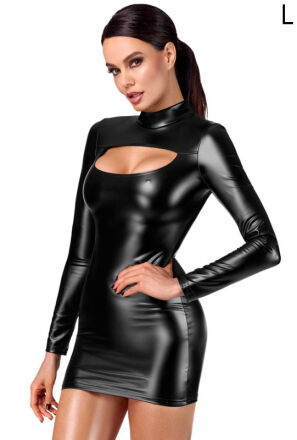 Sukienka F366 Vixen Cut-Out Bodycon Dres L Noir Handmade