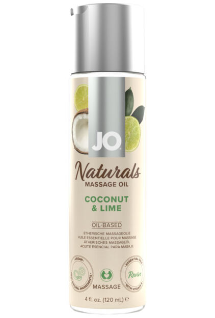 Naturalny Olejek Do Masażu O Zapachu Mięty I Eukaliptusa Naturals Massage Oil Peppermint & Eucalyptus 120 Ml System JO