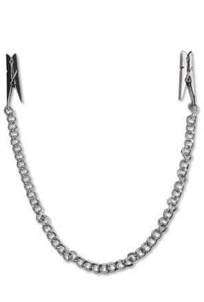 Zaciski Na Sutki Fetish Fantasy Series Nipple Chain Clips Silver Pipedream