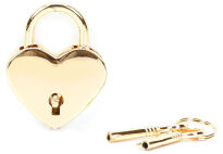 Liebe Seele kłódka Gold Heart Shape Padlock (2pcs a set) - 2