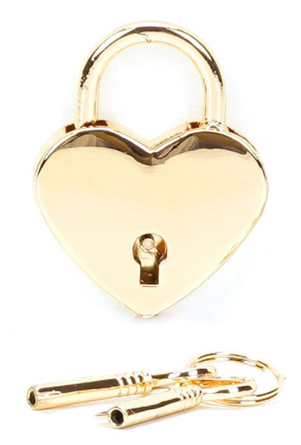 Liebe Seele kłódka Gold Heart Shape Padlock (2pcs a set)