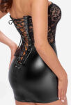 Sukienka F300 Solace Lace Up Corset Mini Dress S Noir Handmade - 7