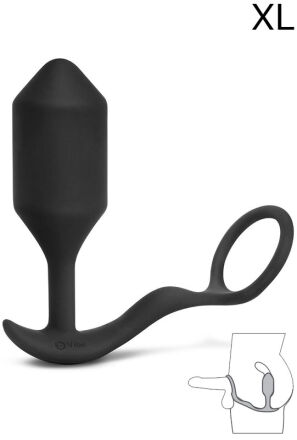 Korek analny Vibrating Snug & Tug Xl Black b-Vibe