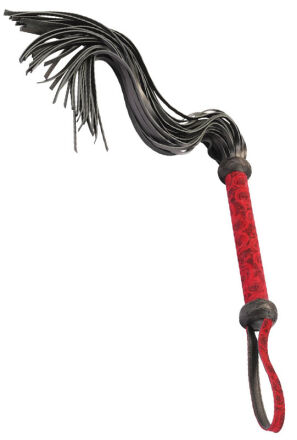 Pejcz Kinbaku Ukiyoe Red Rosy Leather Flogger Whip Liebe Seele