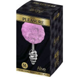 Alive korek analny z ogonkiem Metal Anal Fluffy Twist Plug Lila M - 3