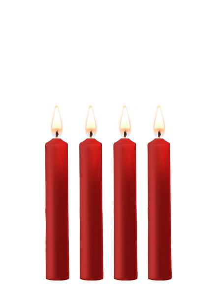 Teasing Wax Candles 4-Pack Red - Czerwony Zestaw Świec Do Bdsm Ouch! by Shots