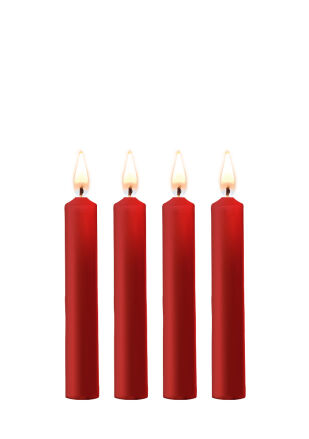 Teasing Wax Candles 4-Pack Red - Czerwony Zestaw Świec Do Bdsm Ouch! by Shots