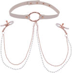 S&M Peaches ‘N Creame Collar With Nipple Clamps Sportsheets - 3