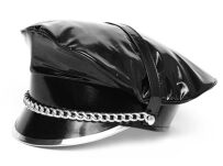 TDPam1001 Czarna czapka z PVC - 2