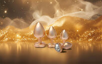 Zestaw Korków Gleaming Love Pearl Gold Plug Set Dreamtoys - 4